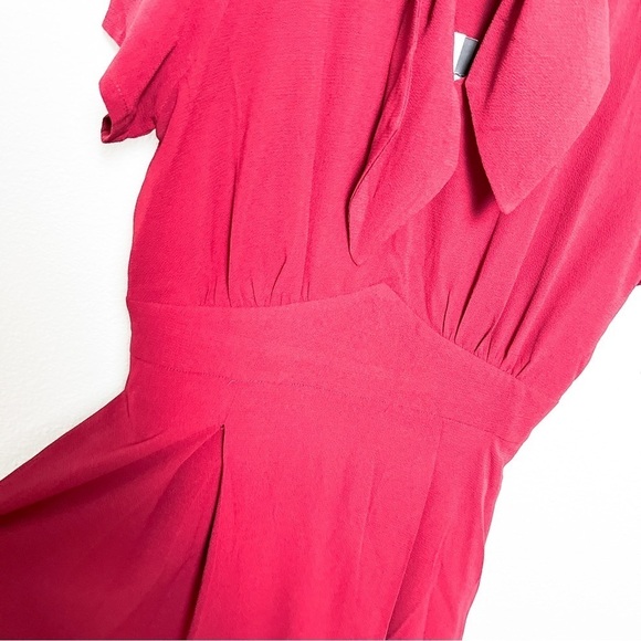 NWT ModCloth x Collectif London Wine Retro Suzette Swing Midi Dress medium UK 10 - Picture 5 of 10